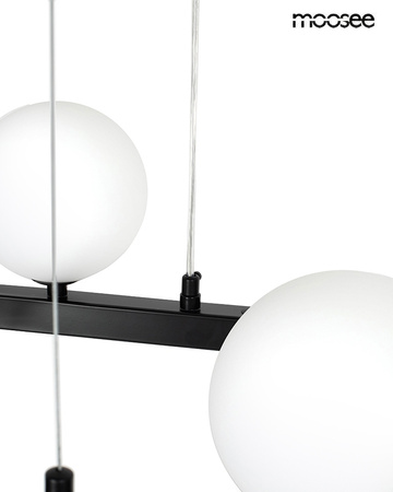 MOOSEE lampa wisząca ALURE OVAL 120 czarna/mleczna