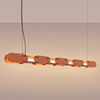 Lampa wisząca CHAIN 158 ochra czerwona LED 3000K