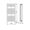 TONDI-E grzejnik elektryczny 450x970 mm, 300 W, biały