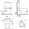 PORTO RIMLESS kompakt WC, odpływ poziomy/pionowy, biały