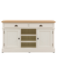 Eton 2 Door/2 Drawer Sideboard White1400x450x800mm