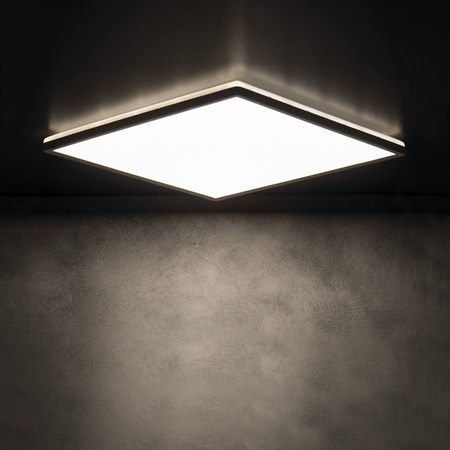 AZPO lampa sufitowa LED 420x420mm, 22W, 3000/4000/6000K, IP54, czarny mat