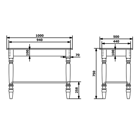 CIMBURA stolik pod umywalkę 100x50x75cm, starobiały