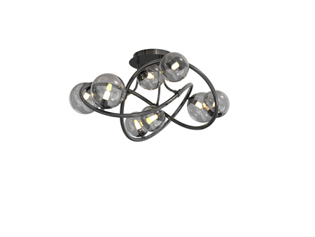 9014-805 Lampa sufitowa Nancy czarny chrom