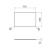 Blat Rockstone 71x1,2x47cm, biały mat