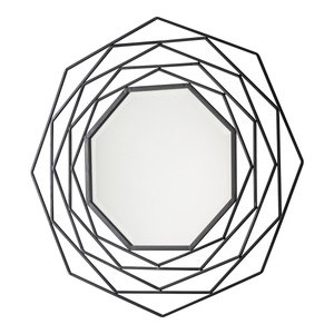 Lustro Estella, czarne, 910 x 910 mm