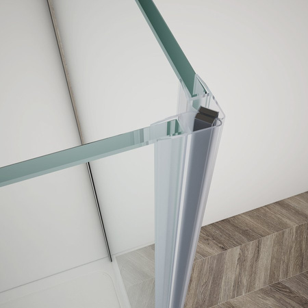 TRINITY CHROME kabina prysznicowa 800x800mm, szkło czyste, lewe