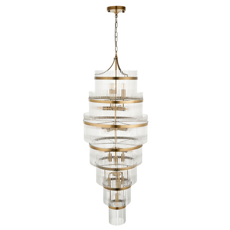 Marietta Grand 21 Pendant Light Antique Brass