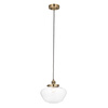 Camberley 1 Pendant Light Antique Brass Clear