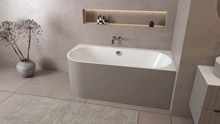 ASTRA R MONOLITH wanna wolnostojąca przyścienna 160x75x60cm, biały/agila