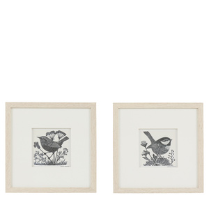 Obraz w ramie „Rural Studies I” – wielokolorowy, 30 × 3,2 × 30 cm, zestaw 2 szt.
