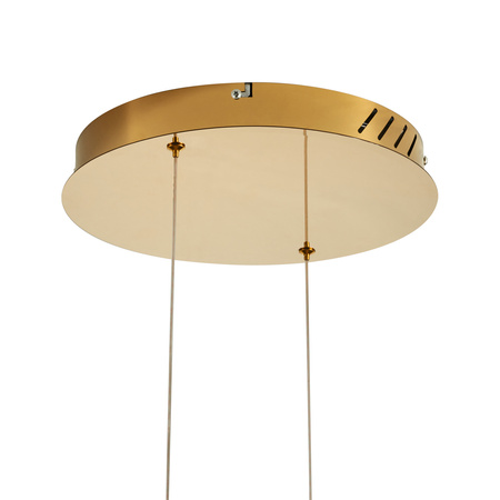 Lampa wisząca CIRCLE 2 60+80 cm - LED, dwa ringi złoty połysk na 1 podsufitce