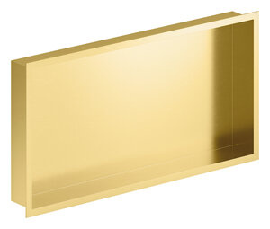 Zen Półka wnękowa, prostokątna (Szczotkowany mosiądz)