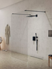 KABINA NEW MODUS BLACK WALK-IN  100x200 CZYSTE 8mm ACTIVE SHIELD
