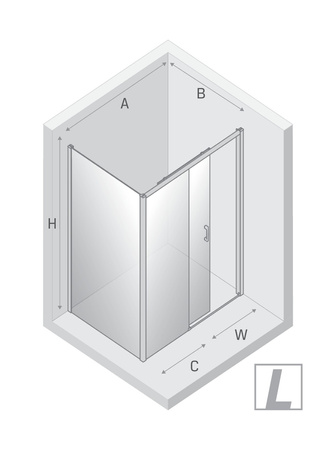 Kabina prysznicowa PRIME GUNMETAL BRUSHED 1D prostokątna L 110x80x200 szkło czyste 6mm Active Shield 2.0