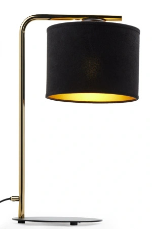 ARIEL lampka czarny RAL 9005/złoty szczotkowany