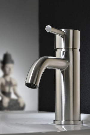 MINIMAL bateria umywalkowa, stal nierdzewna mat