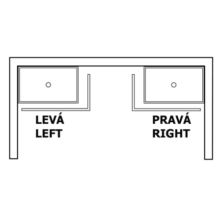 VARESA 120x80 obudowa narożna, prawa