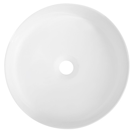 INFINITY ROUND umywalka ceramiczna nablatowa, średnica 36cm, biały mat