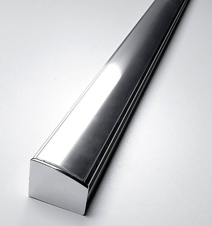 Profil ścienny do szkła 8mm z zestawem montażowym, chrom