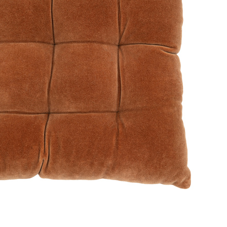 Cotton Velvet Seatpad Tan 430x430mm