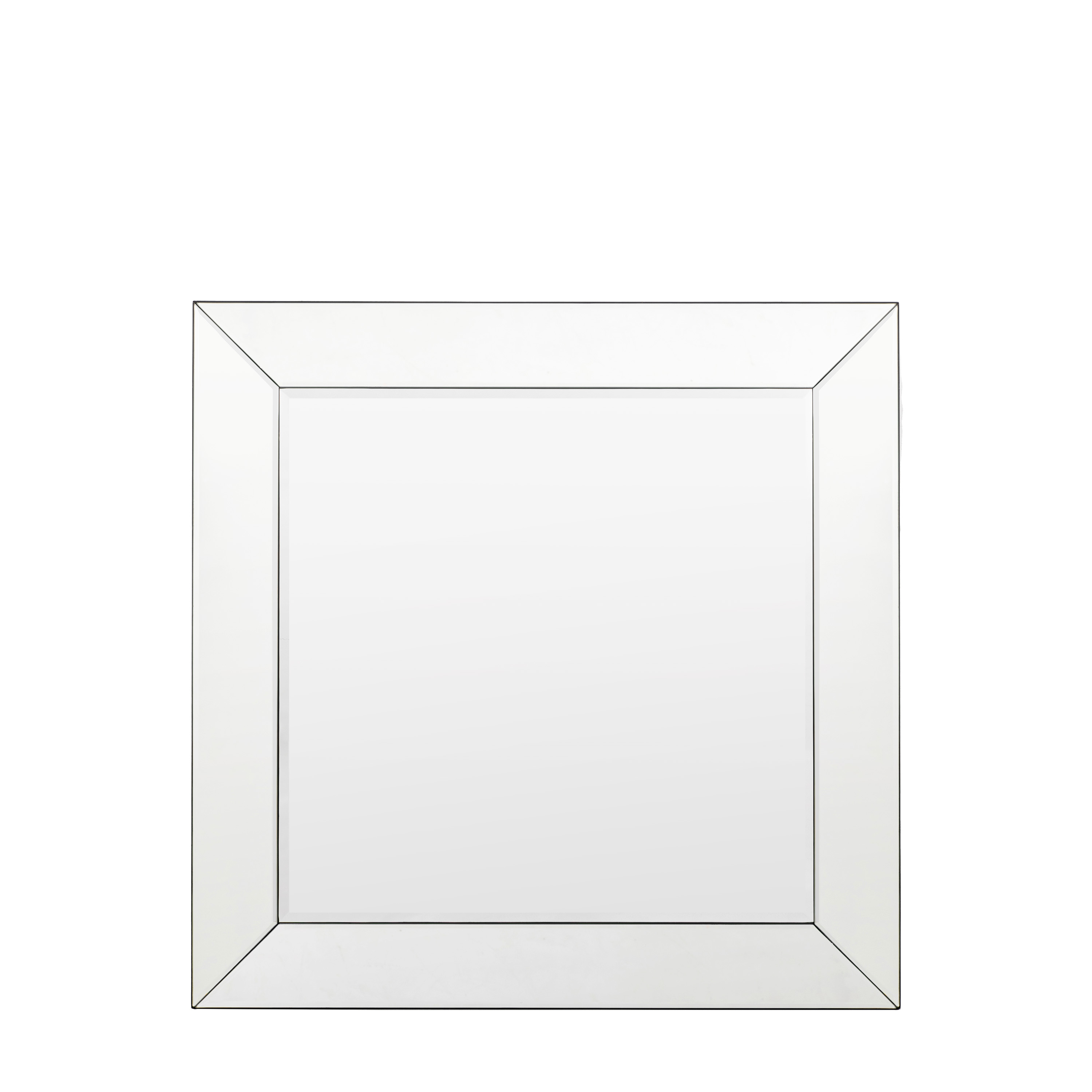 Lustro Greenhithe – srebrne, 90 × 7 × 90 cm