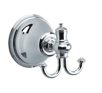 Wieszak podwójny na ręczniki chrom