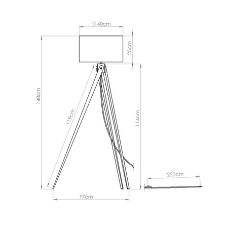 Lampa podłogowa NATT biała