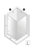 NZ2 Kabina prysznicowa OXIA NICKEL BRUSHED 1D L 70x70x200 szkło czyste 8mm Active Shield 2.0