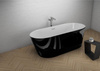 Wanna  wolnostojąca 160x80 UZO czarna połysk *