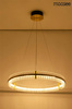MOOSEE lampa wisząca SATURNUS 85 złota - LED, kryształ, stal szczotkowana
