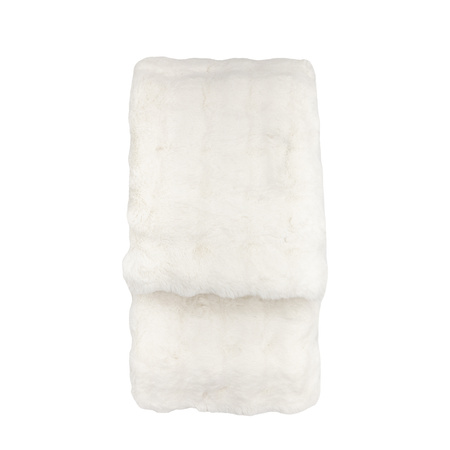 Marshmallow Rabbit Faux Fur Throw Crm 1300x1700mm