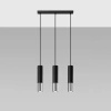 Lampa wisząca LOOPEZ 3L czarny/chrom