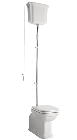 WALDORF misa WC ze zbiornikiem, odpływ poziomy/pionowy, biały-chrom