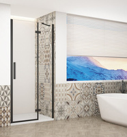 TRINITY BLACK drzwi prysznicowe do wnęki 1000 mm, szkło czyste, prawe