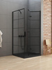 KABINA NEW SOLEO BLACK KWADRATOWA L 90x90x195 KRATKA - CZYSTE 6mm ACTIVE SHIELD