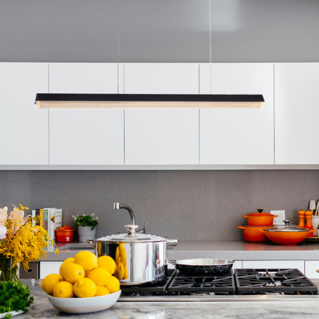 Lampa wisząca ANABELLA  120 cm -LED, czarna nowoczesna do salonu, jadalni i biura