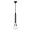 NOWOCZESNA LAMPA WISZĄCA CZARNO-CHROMOWANA FOLINO W1