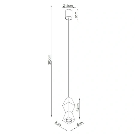 Lampa wisząca KUBBE mała S