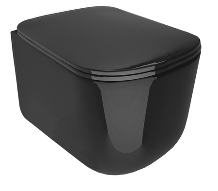 TRIBECA deska WC, SLIM, Soft Close, czarny mat