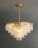 Lampa wisząca ICELAND 60 cm - mosiądz, szkło kryształowe