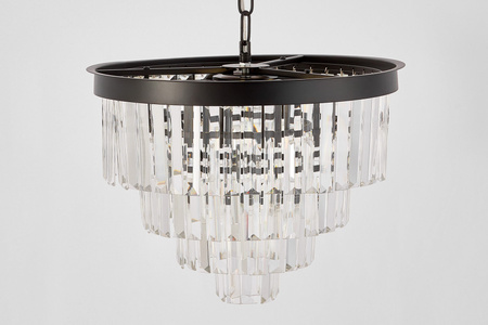 NOWOCZESNY ŻYRANDOL KRYSZTAŁOWY CZARNY CAPRIA D40