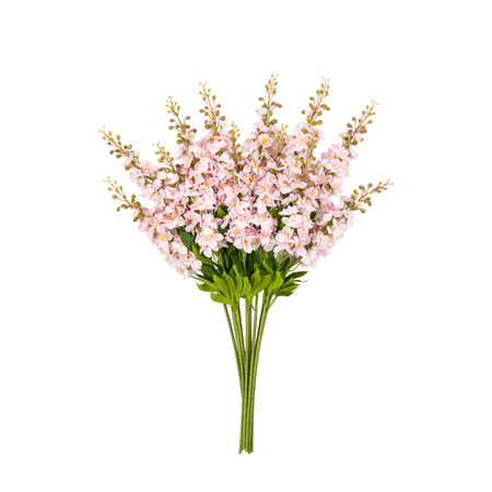 Vintage Hollyhock Floral Stem Tall Pink (12pk)