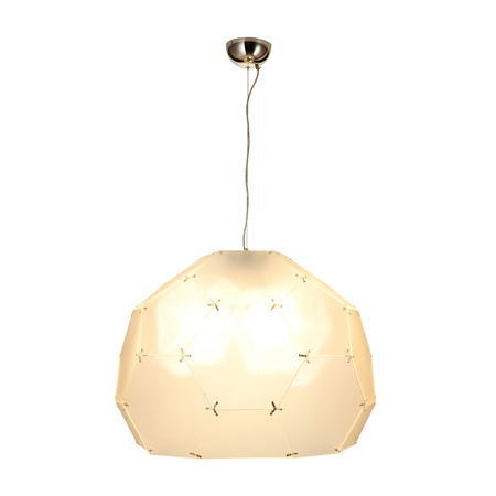 Lampa wisząca DOME nowoczesna, geometryczna z chromowanymi detalami 80 cm