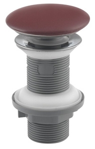 Odpływ umywalkowy 5/4", klik-klak, korek ceramiczny, 20-70mm, maroon red mat