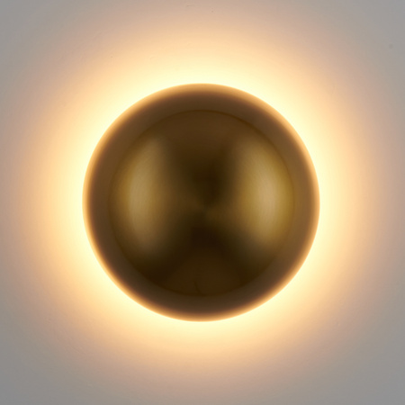 Kinkiet ścienny BUTTON, 16 cm - LED, złoty, półkulisty