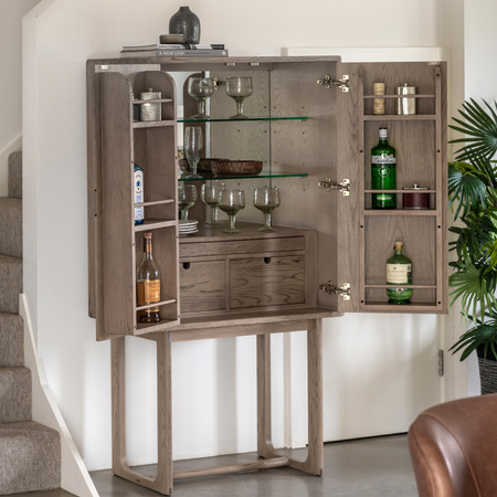 Craft Cocktail Cabinet Smoked 850x450x1600mm