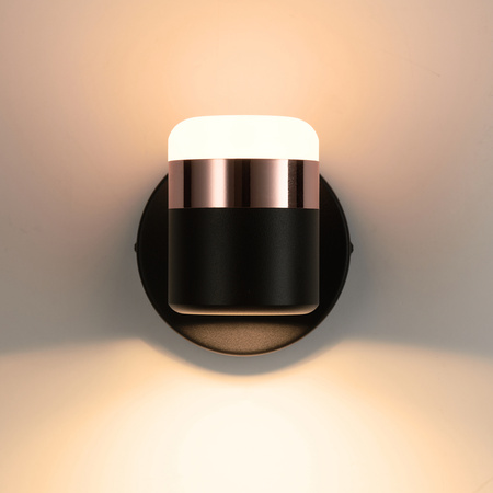 Lampa ścienna POCCO LED czarna 14 cm