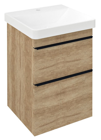 SITIA szafka umywalkowa 46,4x70x44,2cm, 2 szuflady, dąb Alabama
