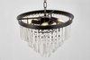 NOWOCZESNY ŻYRANDOL KRYSZTAŁOWY CZARNY CAPRIA D40